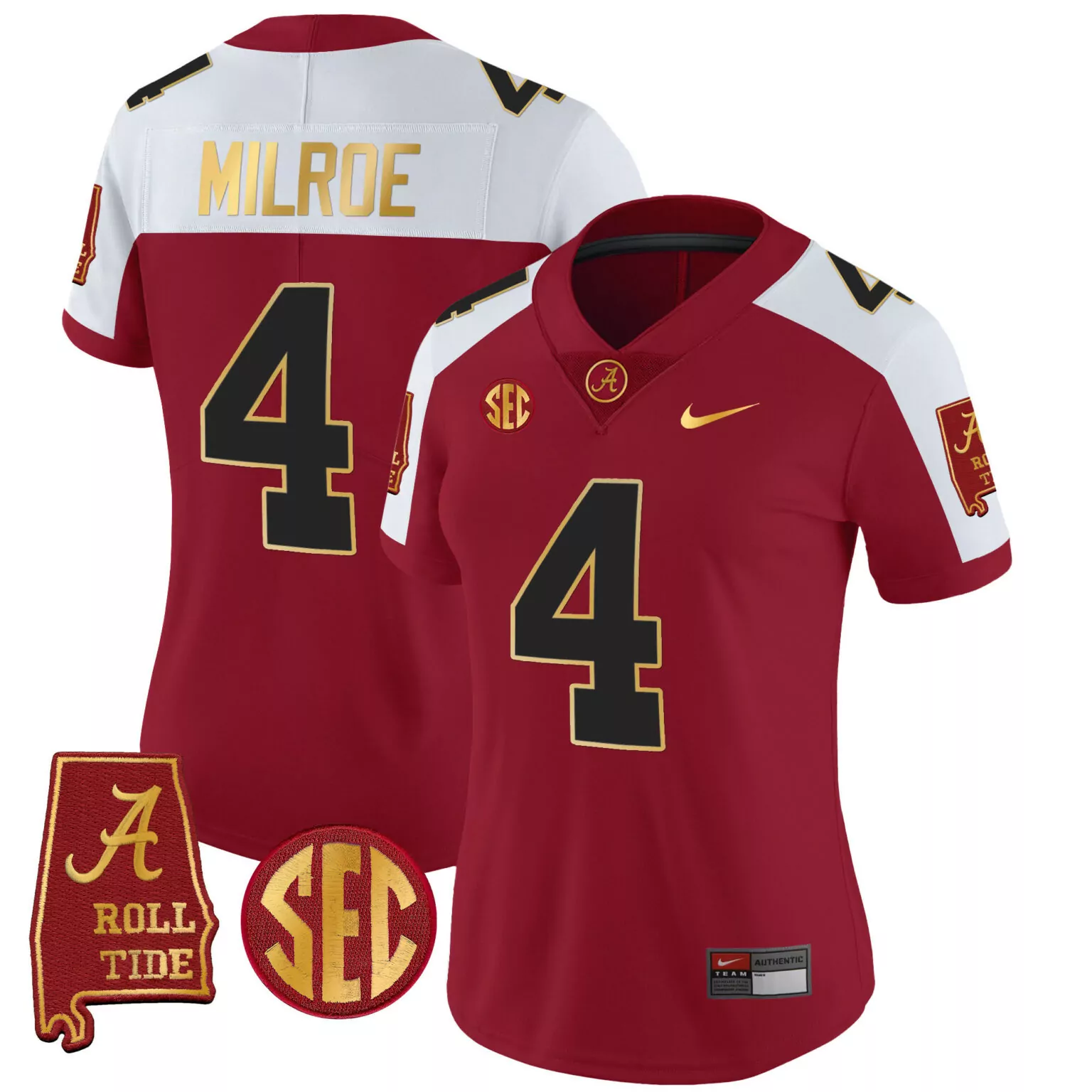 Personalized Crimson alternate jalen milroe alabama crimson tide gold trim jersey v2 alabama map all stitched 8668