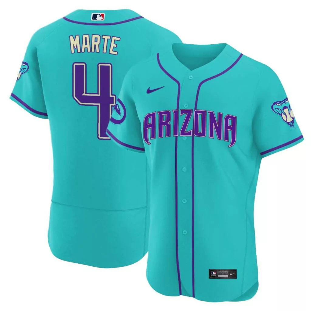 Personalized Flex arizona ketel marte 2024 arizona diamondbacks teal purple jersey all stitched 2056