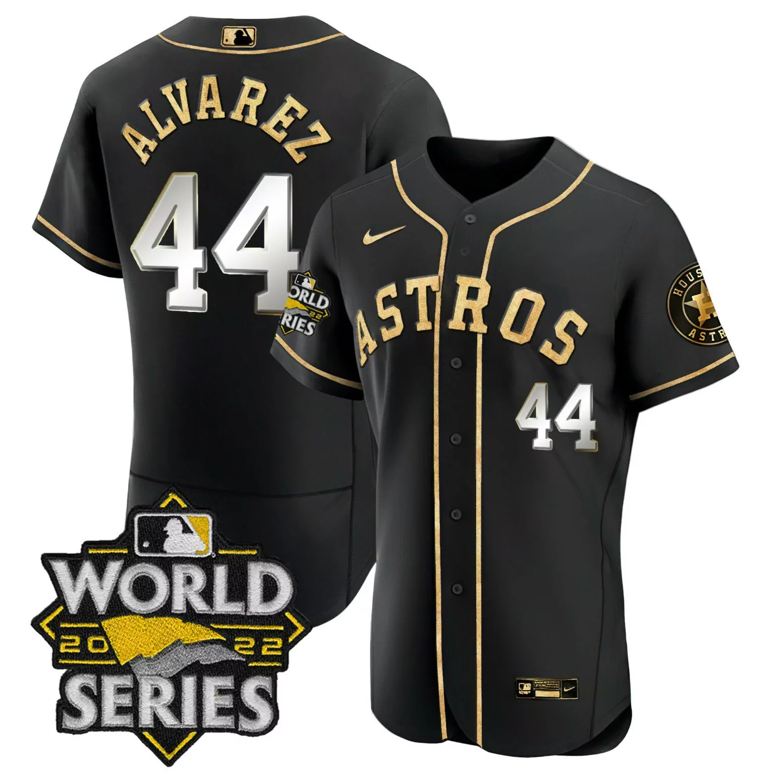 Custom Flex black yordan alvarez houston astros 2022 world series color rush jersey all stitched 4987