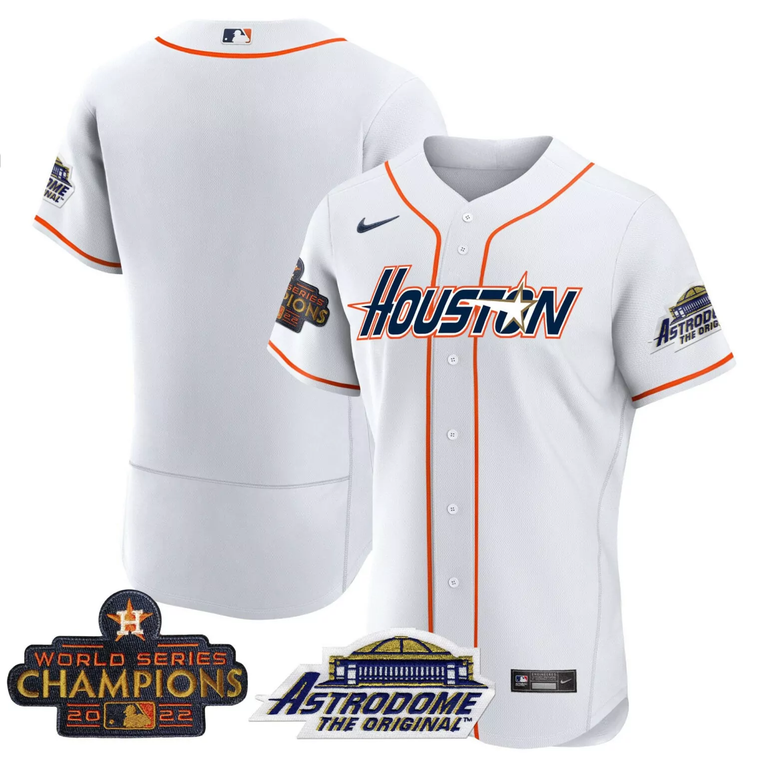 Customizable Flex home team houston astros 2022 astrodome champions patch jersey all stitched 6694