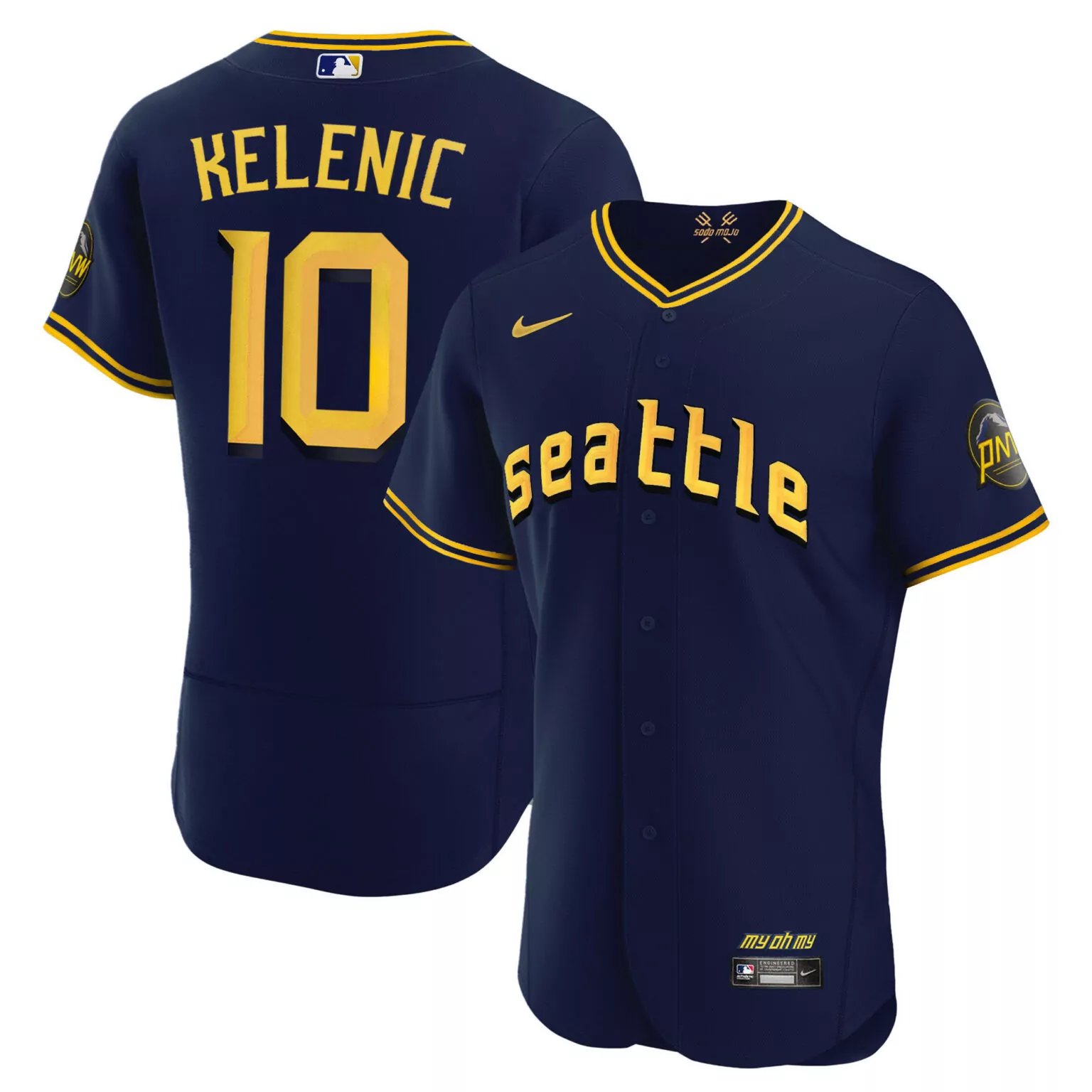 Personalized Flex navy jarred kelenic seattle mariners 2023 city connect collection jersey all stitched 3651