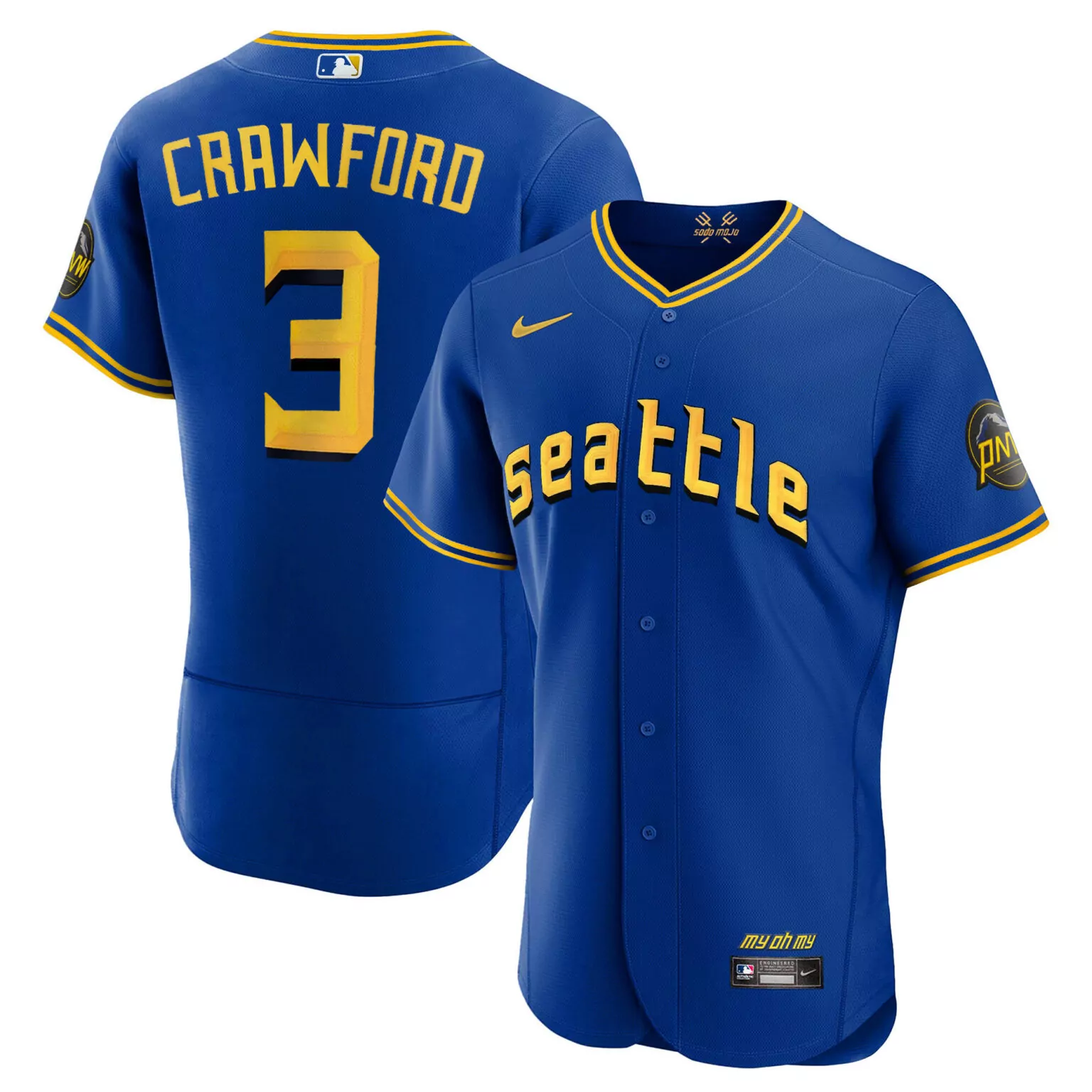 Personalized Flex royal jp crawford seattle mariners 2023 city connect collection jersey all stitched 7829