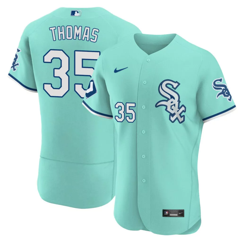 Custom Frank thomas chicago white sox teal collection jersey all stitched 6337