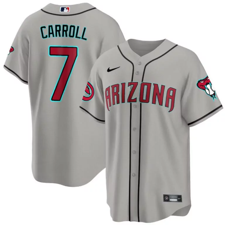Personalized Gray road corbin carroll arizona diamondbacks 2024 jersey all stitched 3995