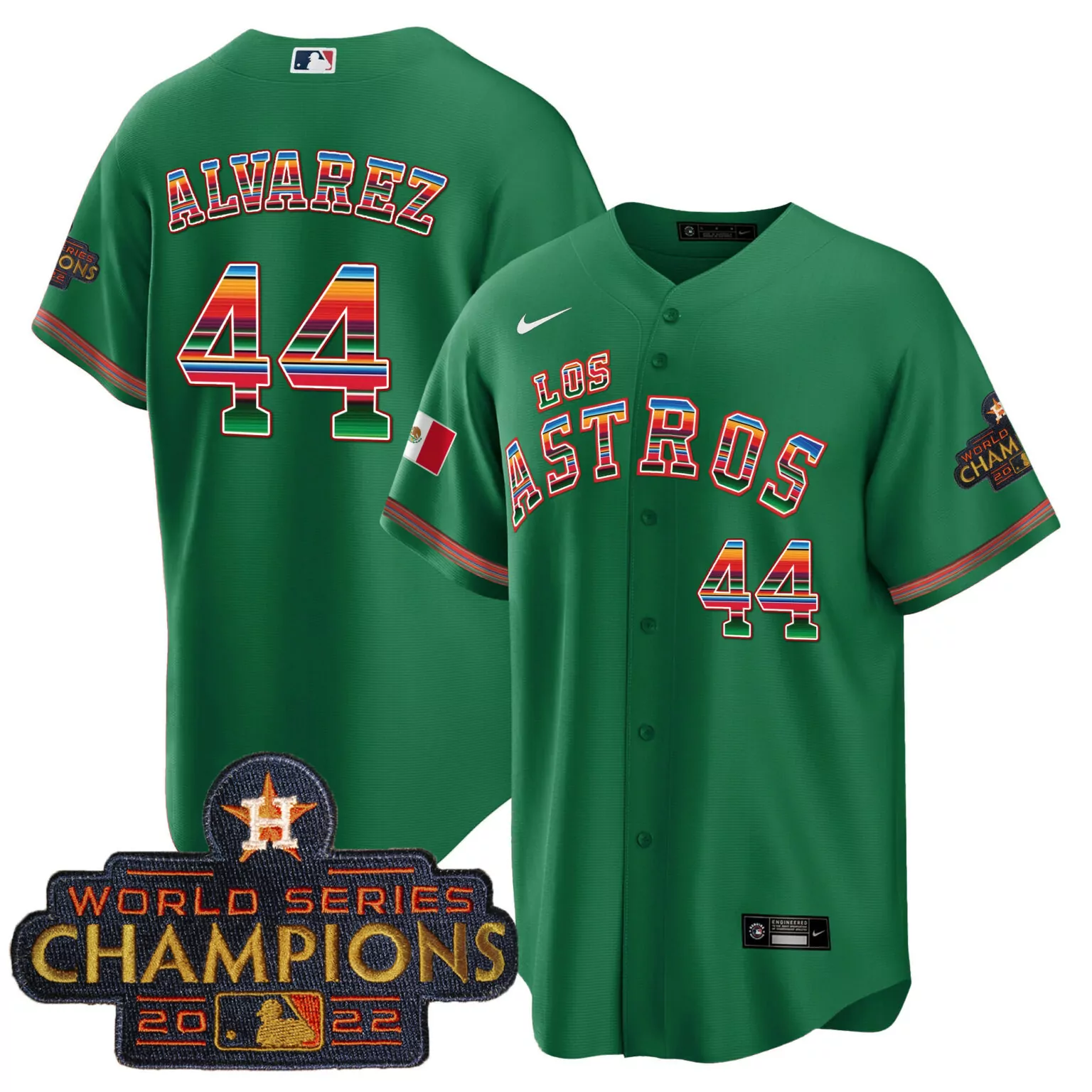 Custom Green yordan alvarez houston astros los houston astros mexico jersey all stitched 8452