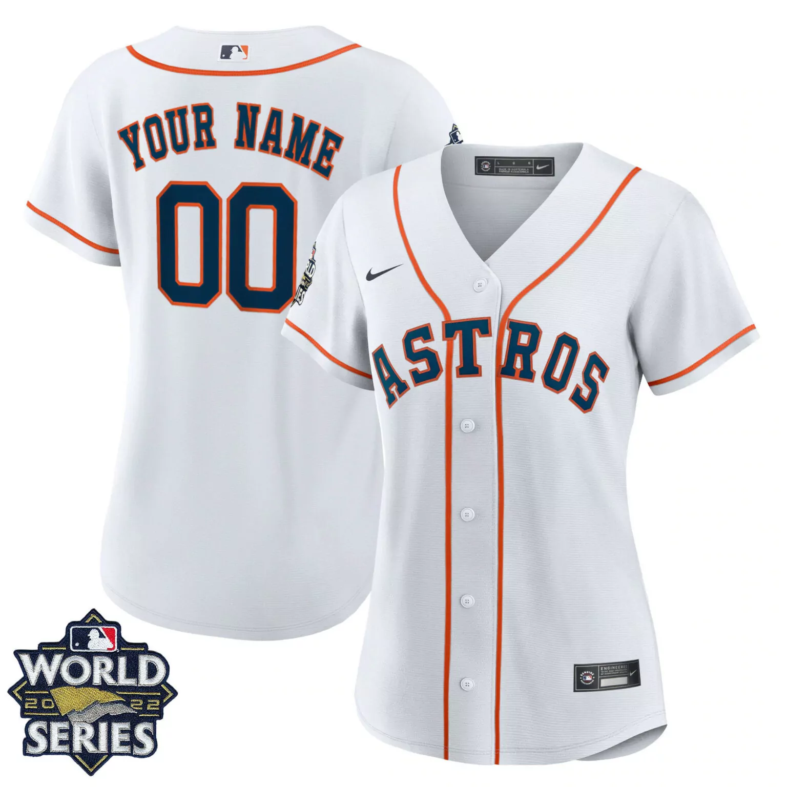 Personalized Houston astros 2022 world series custom name and number home player jersey white all stitched 8674