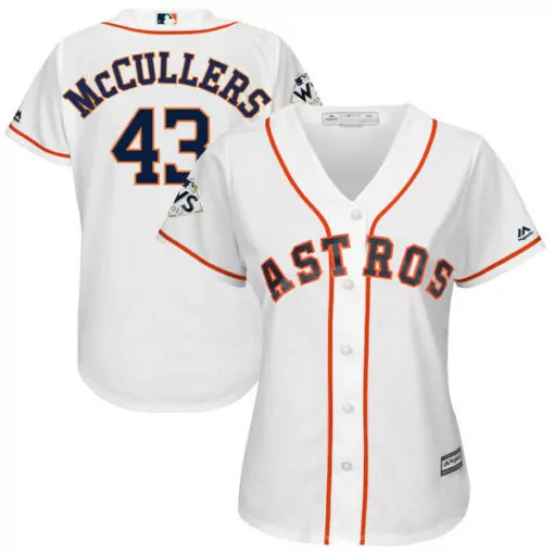 Customizable Houston astros 43 lance mccullers jr white women 2017 world series bound coolbase player jersey 3078