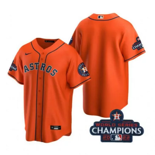 Customizable Houston astros blank orange 2022 world series champions cool base jersey 7504