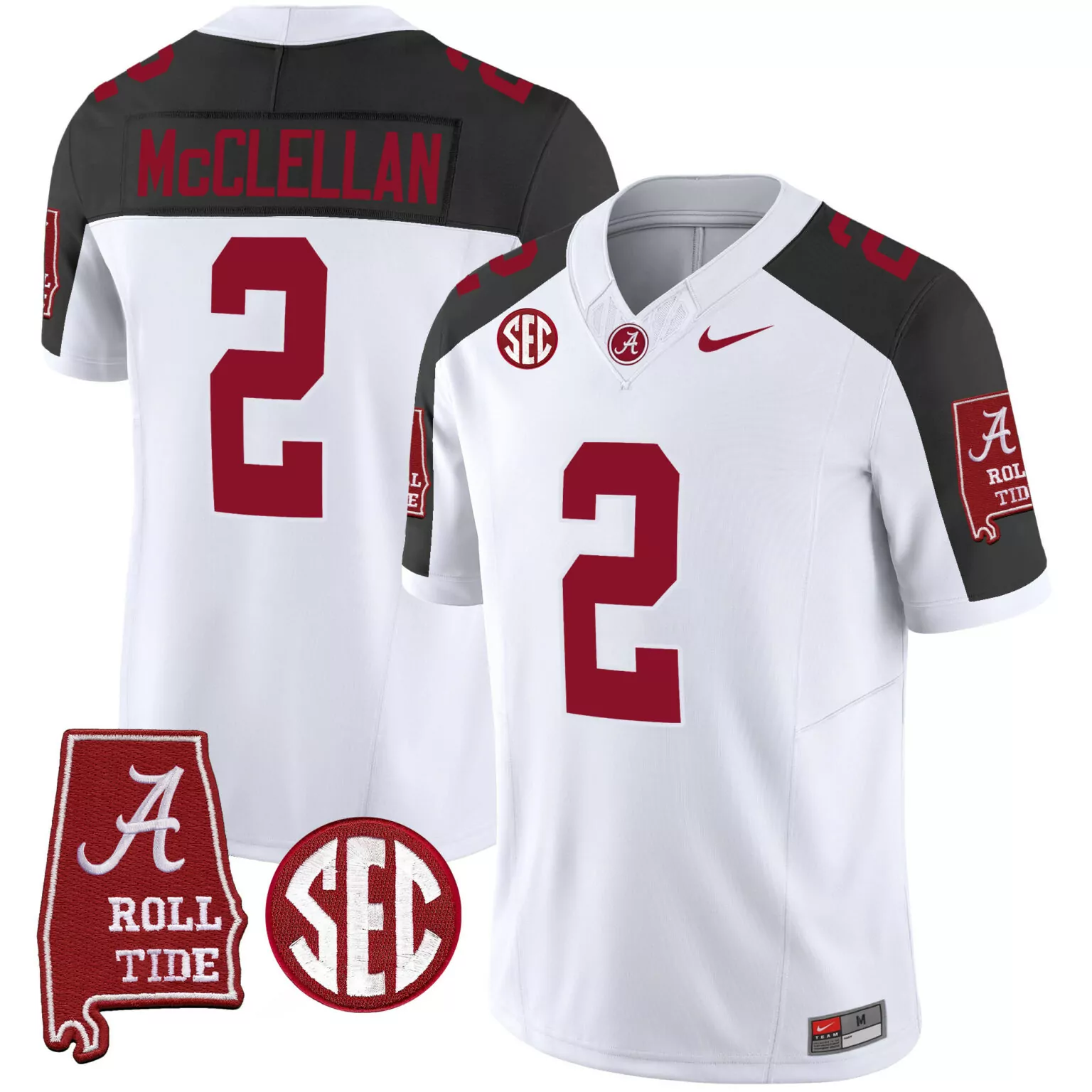 Personalized Inverted jase mcclellan alabama crimson tide jersey v3 alabama map all stitched 8110