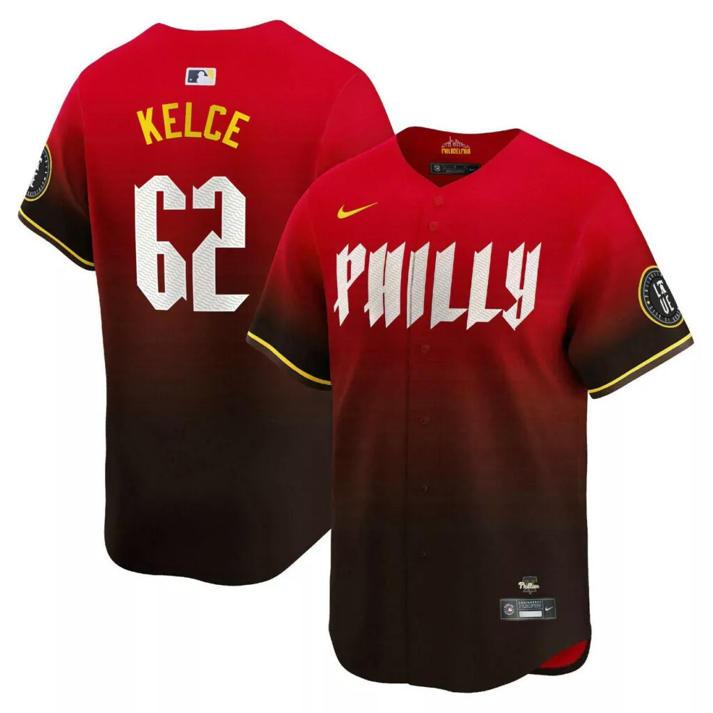 Personalized Jason kelce red philadelphia phillies blue 2024 city connect jersey 1342