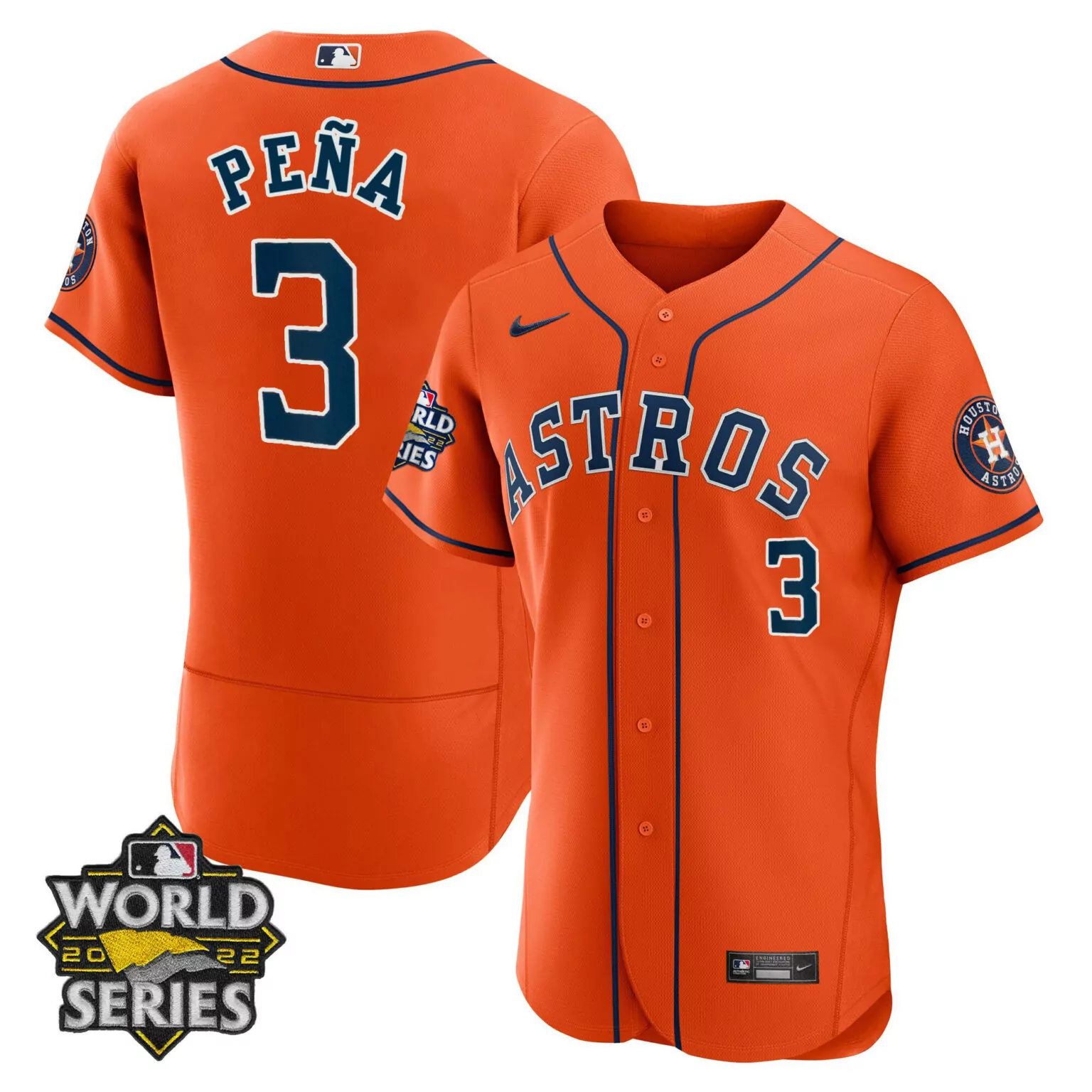 Custom Jeremy pea houston astros alternate 2022 world series player jersey all stitched 3284