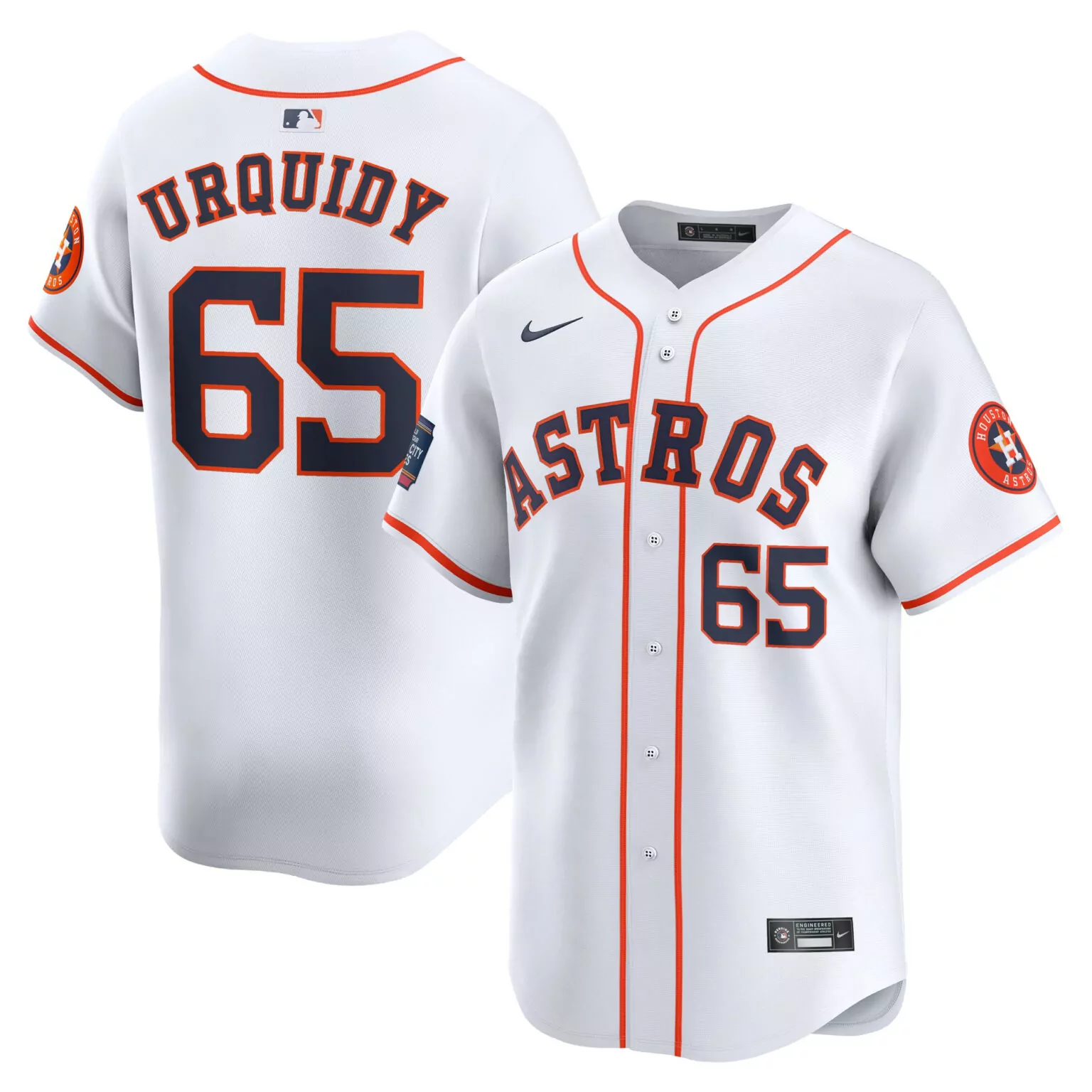 Customizable Jose urquidy houston astros 2024 world tour mexico city series home player jersey white 7448