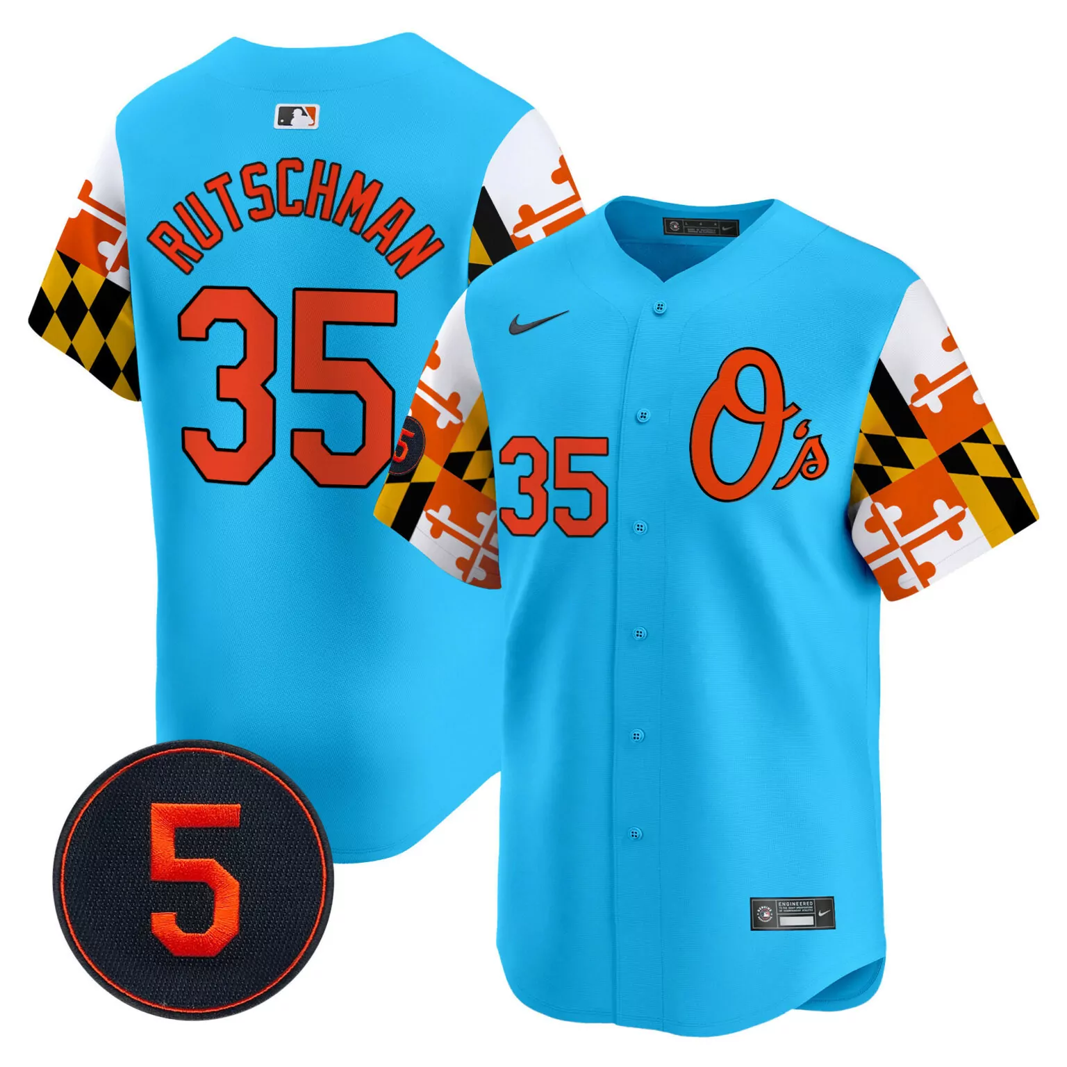 Personalized Light blue adley rutschman baltimore orioles robinson patch jersey v5 all stitched 7786