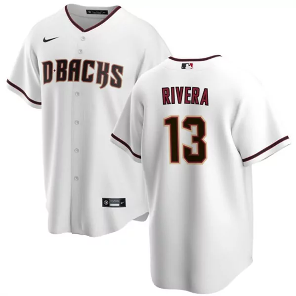 Personalized Mens arizona diamondbacks 13 emmanuel rivera white cool base stitched jersey 7217