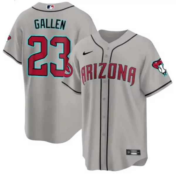 Custom Mens arizona diamondbacks 23 zac gallen gray 2024 cool base stitched jersey 7702