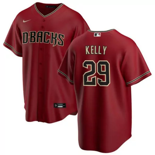 Personalized Mens arizona diamondbacks 29 merrill kelly red cool base stitched jersey 6544