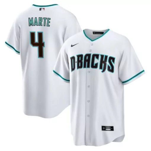 Personalized Mens arizona diamondbacks 4 ketel marte white cool base stitched jersey 9526
