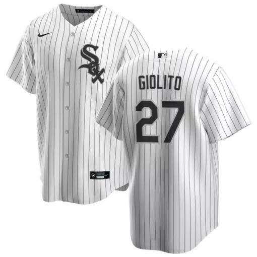 Customizable Mens chicago white sox 27 lucas giolito white cool base stitched jersey 8783