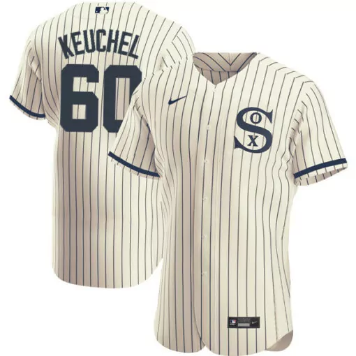 Personalized Mens chicago white sox 60 dallas keuchel 2021 creamnavy field of dreams nameampnumber flex base stitched jersey 1085
