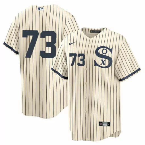 Personalized Mens chicago white sox 73 yermin mercedes 2021 creamnavy field of dreams cool base stitched jersey 1503