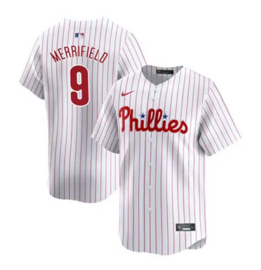 Custom Mens philadelphia phillies 9 whit merrifield white home stitched jersey 3912