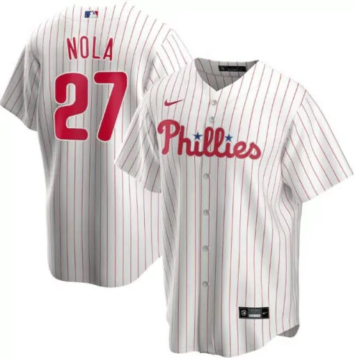 Customizable Mens philadelphia phillies white 27 aaron nola cool base stitched jersey 1778