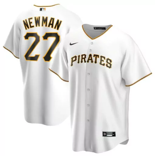 Personalized Mens pittsburgh pirates 27 kevin newman white cool base stitched jersey 6947