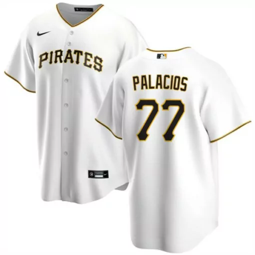 Personalized Mens pittsburgh pirates 77 joshua palacios white cool base stitched jersey 5827