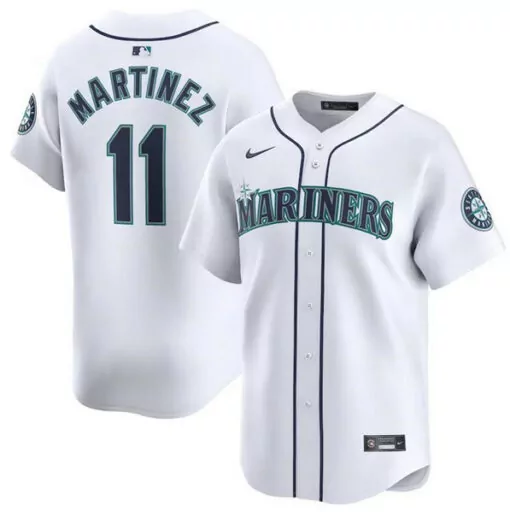 Personalized Mens seattle mariners 11 edgar martinez white home stitched jersey 4457