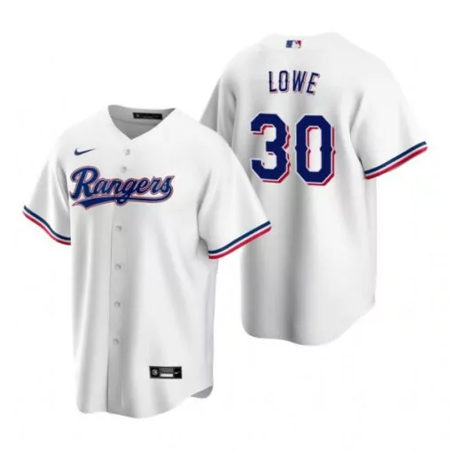 Customizable Mens texas rangers 30 nathaniel lowe white cool base stitched jersey 3838