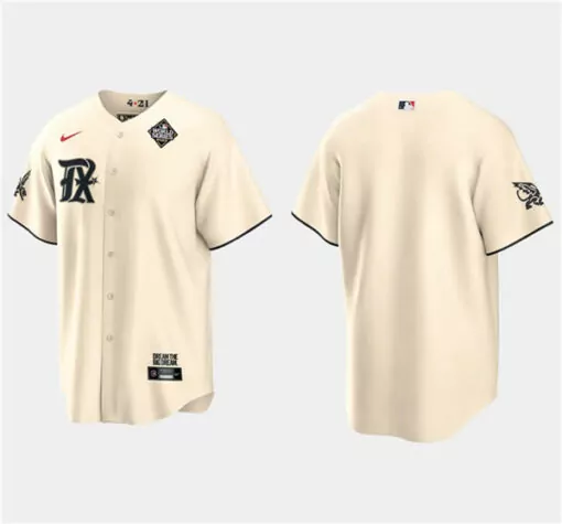 Personalized Mens texas rangers blank cream 2023 world series city connect stitched jersey 4010