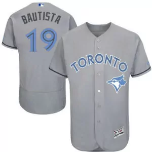 Customizable Toronto blue jays 19 jose bautista grey flexbase collection 2016 fathers day stitched jersey 7743