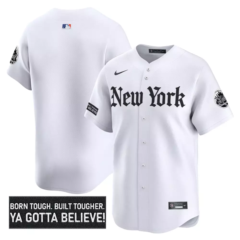 2023 New York Mets Men's Stitched Vapor Jersey | Ya Gotta Believe Patch | Fan Gear for Men, Women & Youth