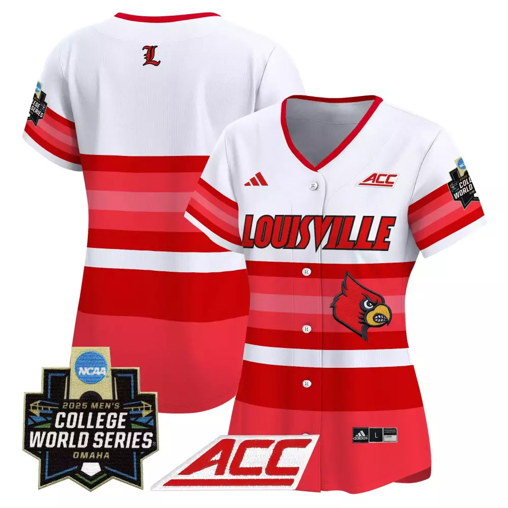 2025 Louisville Cardinals Women's Vapor Jersey | Red Stitched ACC College World Series | For Men, Women & Youth