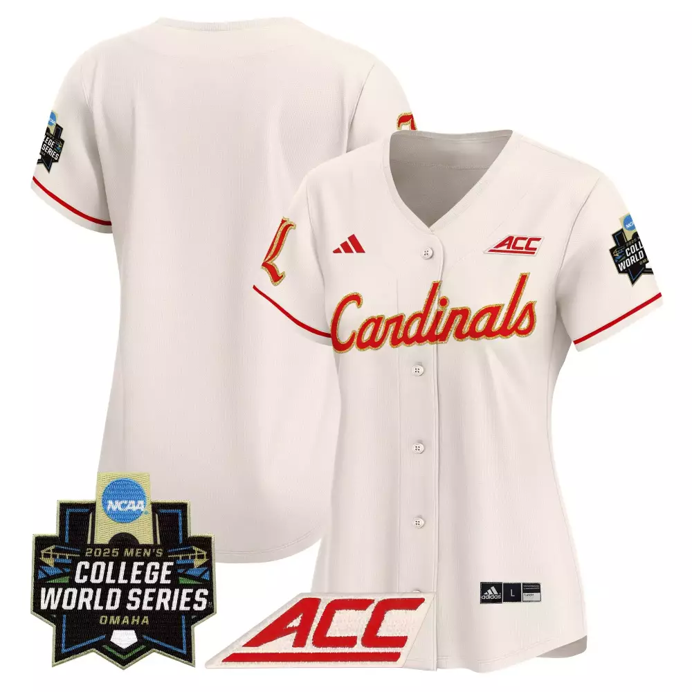 2025 Women's Louisville Cardinals White Vapor Premier Jersey | ACC Patch Stitched Design | For Men, Women & Youth