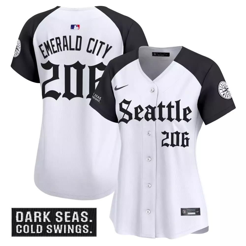 Women’s Seattle Mariners 2023 Black White Dark Seas Vapor Jersey | Perfect Fan Gear | For Women & You