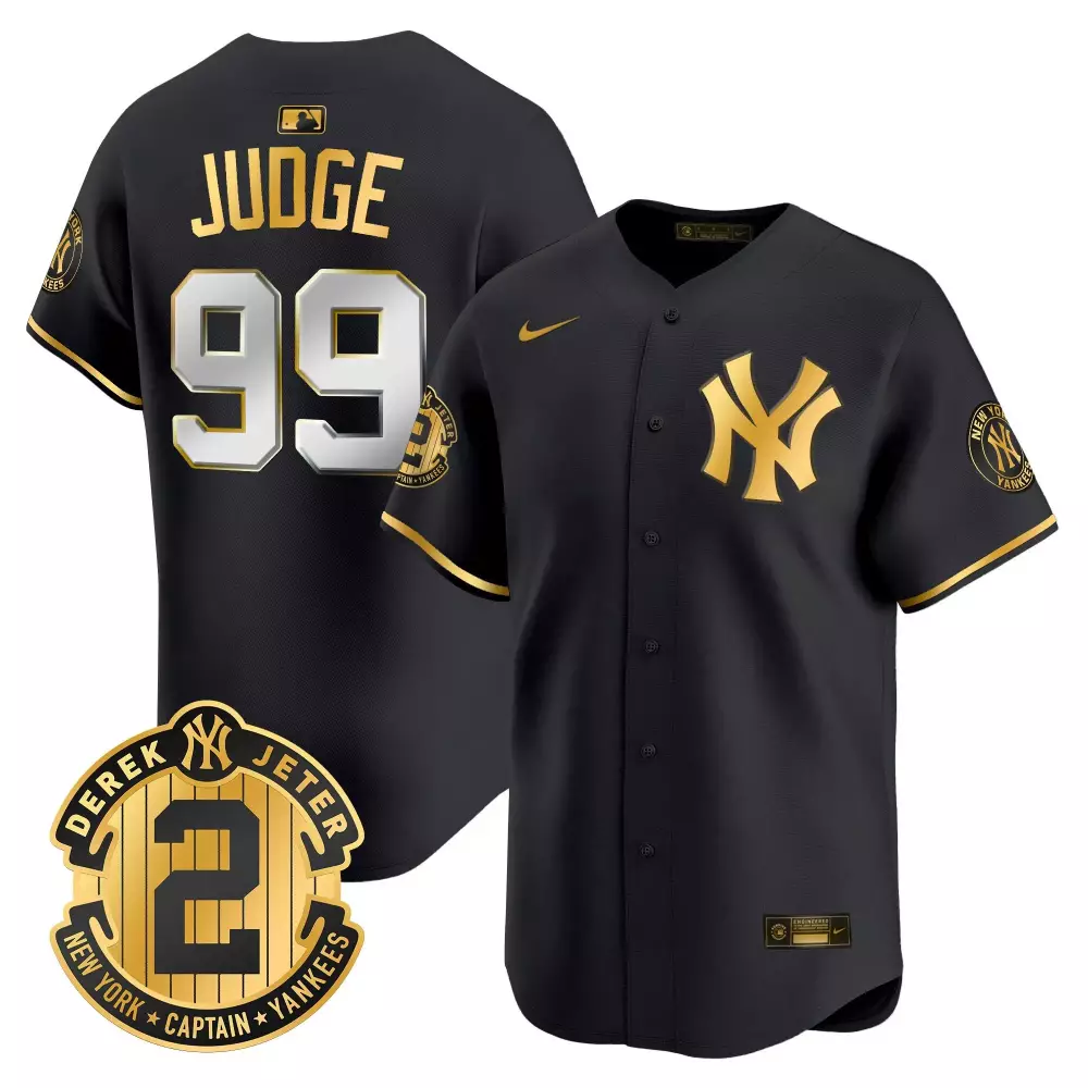 Aaron Judge 99 Yankees 2023 Men's Black Limited Edition Jersey | Stitched Vapor with Jeter Patch | Fan Gear for Men, Women & Youth