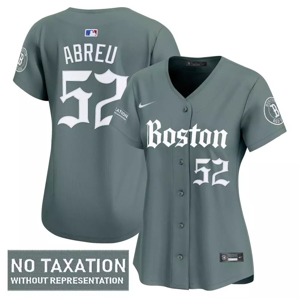 Abreu 52 Women's Boston Red Sox 2023 Vapor Jersey | Gray Stitched No Taxation Patch | Custom Fan Gear | For Men, Women & Youth