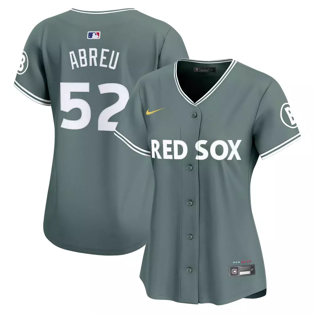 Abreu 52 Boston Red Sox Women's Stitched Vapor Jersey 2025 | City Connect Green | Fan Gear for All | For Men, Women & Youth