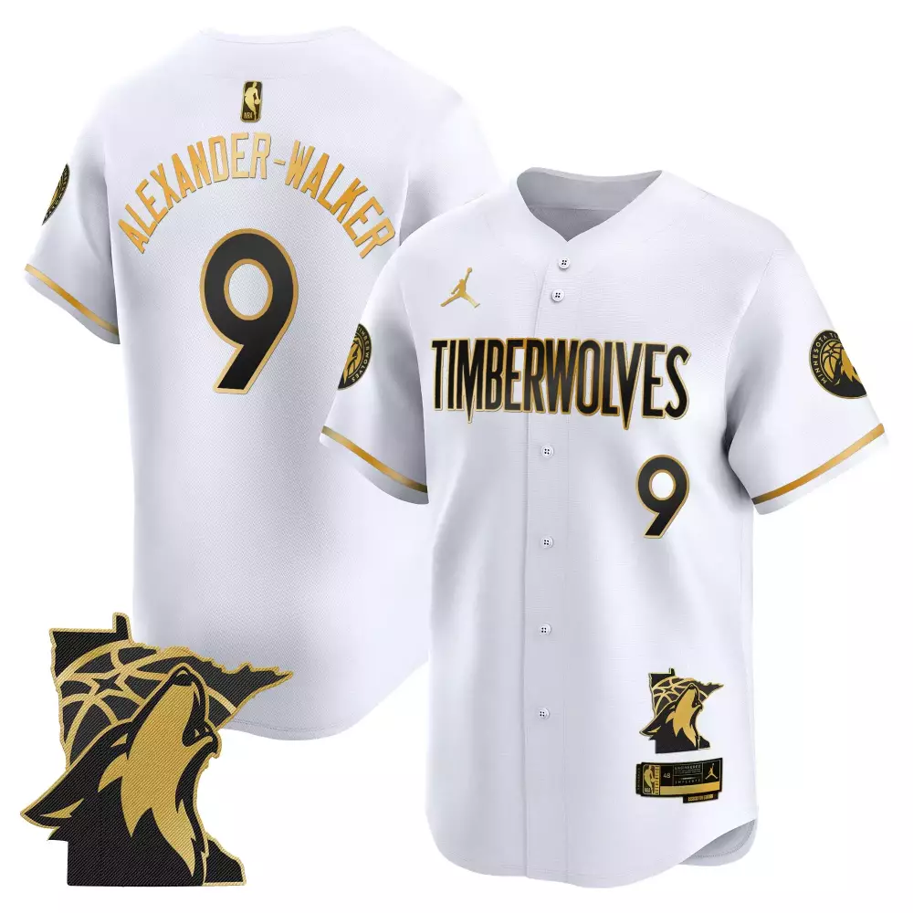 Alexander Walker Men's Stitched Vapor Jersey | Minnesota Timberwolves White 2025 Edition | Embroidered Fan Gear | For Men, Women & Youth