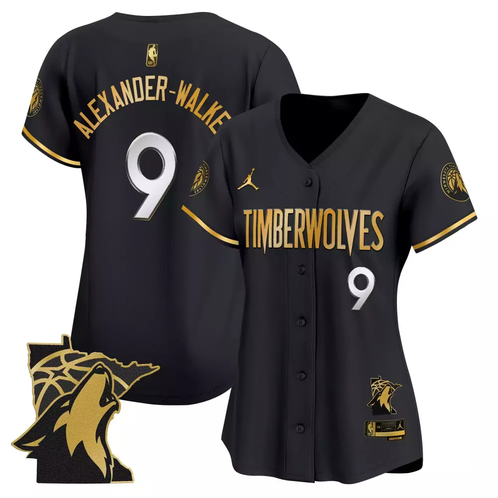 Alexander Walker Women's Stitched Vapor Jersey | Minnesota Timberwolves Gray 2025 Edition | Embroidered Fan Gear | For Men, Women & Youth