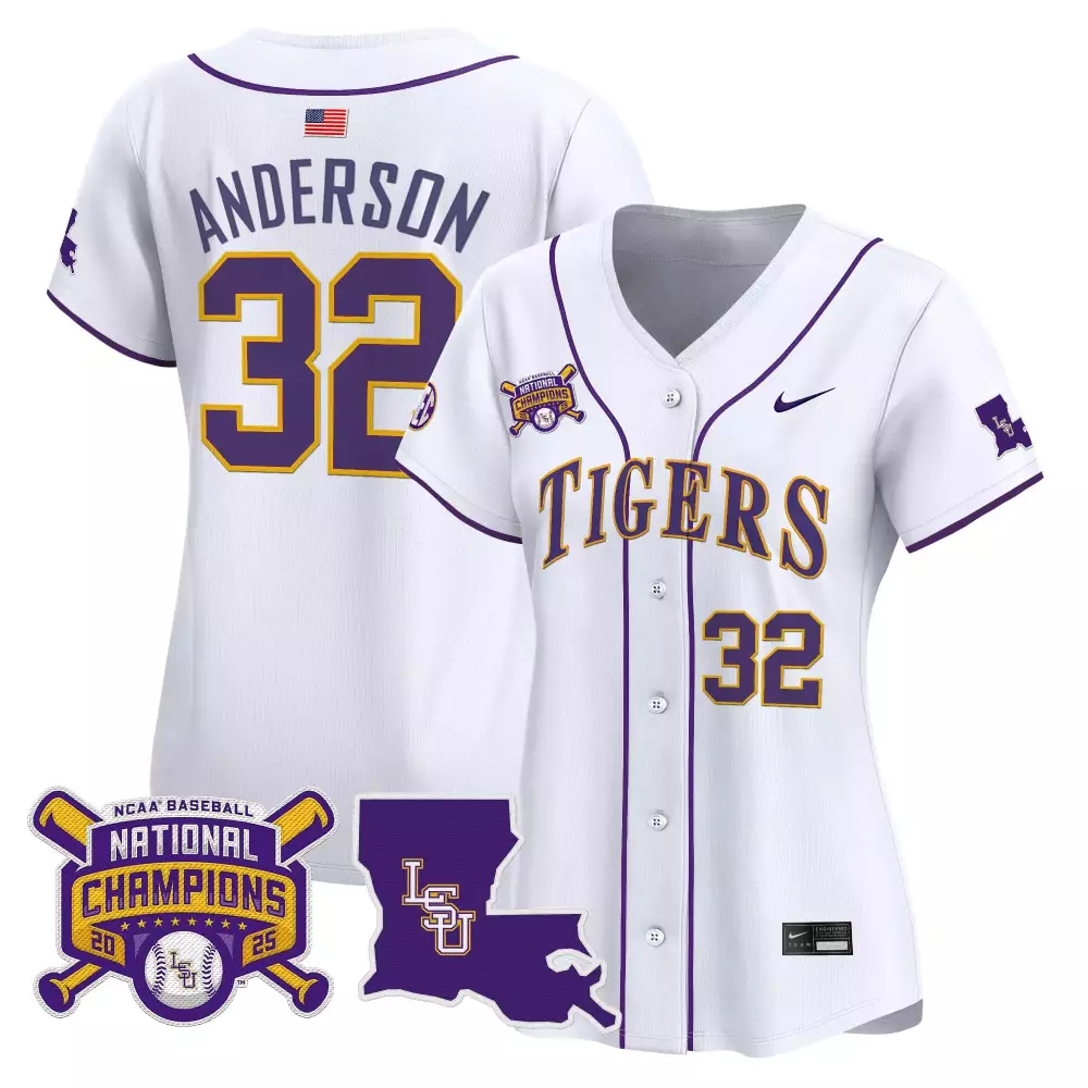 Angel Reese LSU Tigers 2023 College Basketball Champions Jersey | White Youth Edition | Gift Idea for Kids, Men & Women