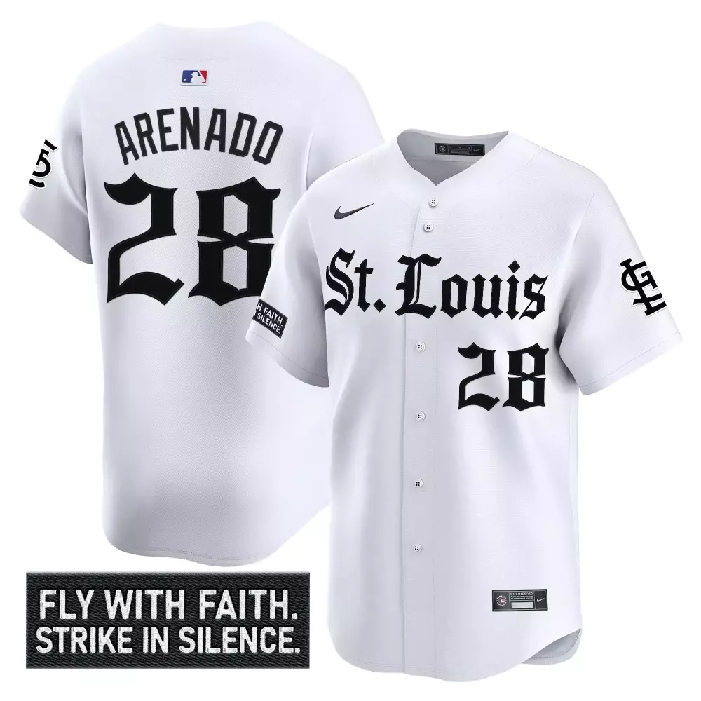 Arenado 28 St Louis Cardinals 2023 White Vapor Jersey | Embroidered Patch | Replica Fan Gear | For Men, Women & Youth