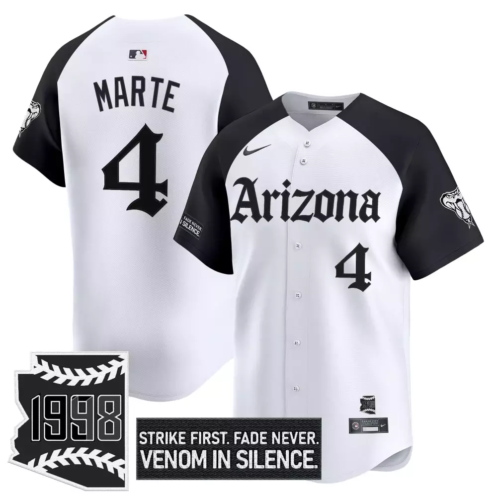 Marte 4 Arizona Diamondbacks 1998 Vapor Jersey | Stitched Embroidered Patch | For Men, Women & Youth