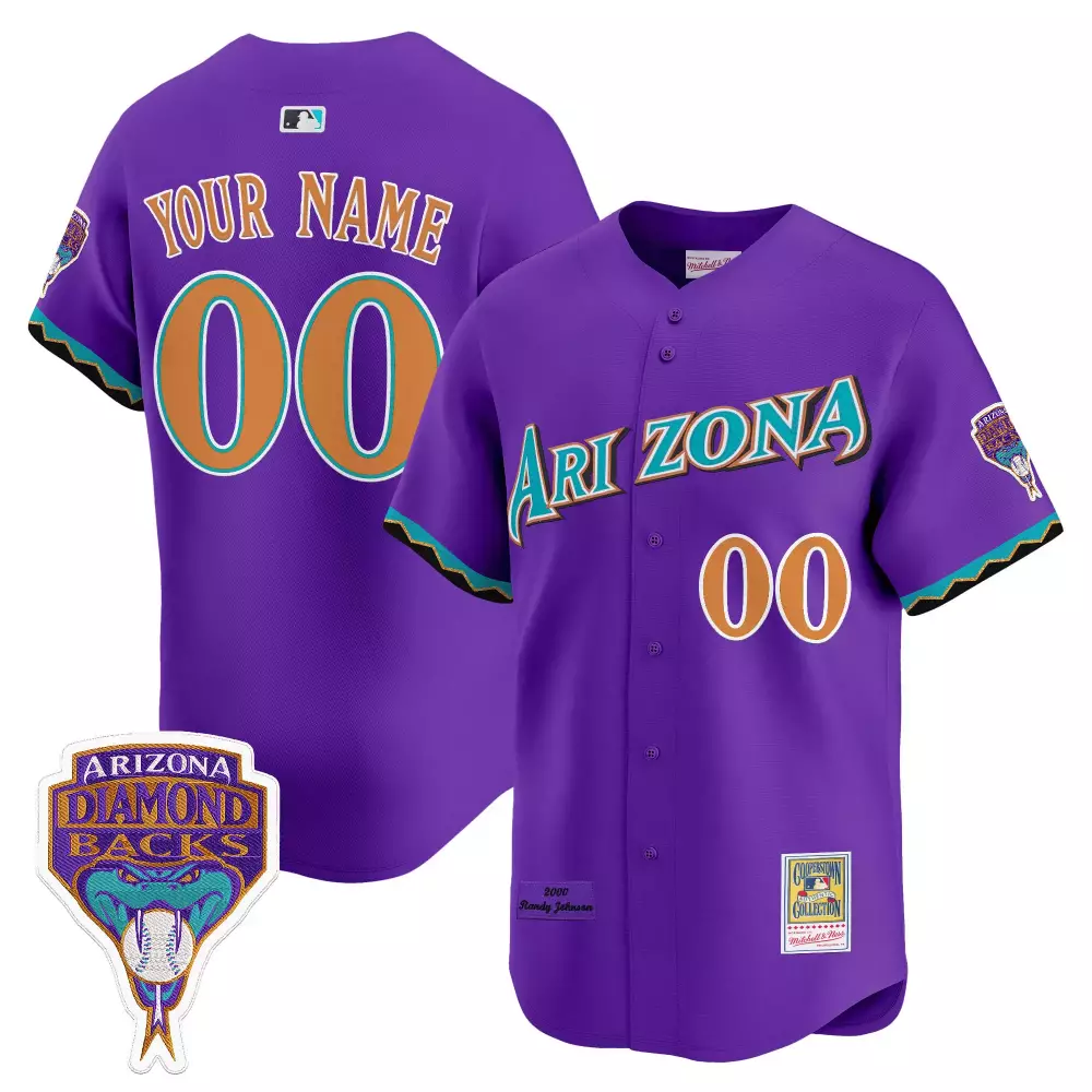 Arizona Diamondbacks Purple Jersey with Custom Name & Number | Cooperstown Collection Fan Gear | For Men, Women & Youth