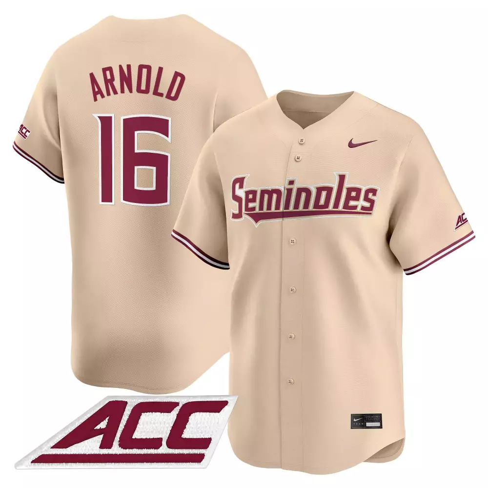 Arnold 16 Men's Vapor Jersey | Florida State Seminoles Cream Stitched ACC | 2025 Limited Edition | For Men, Women & Youth