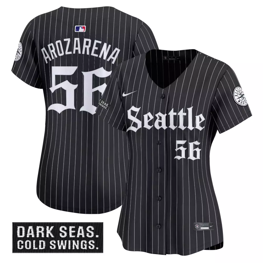 Arozarena 56 Mariners Women’s 2023 Dark Seas Patch Jersey | Vapor Fan Gear | For Women & You