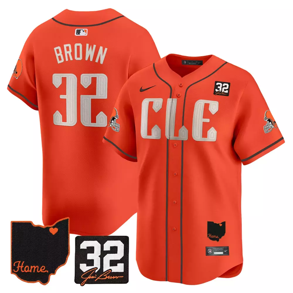Brown 32 Cleveland Browns 2025 Stitched Jersey | Home Patch | Classic Fan Gear | For Men, Women & Youth