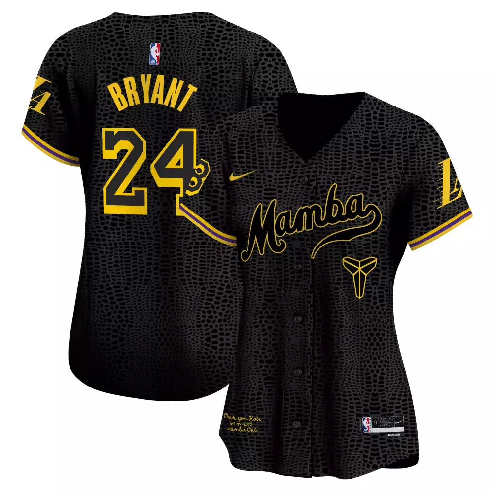 Kobe Bryant 24 Lakers 2023 Black Mamba Stitched Vapor Jersey | Women's Edition | Limited Edition Fan Gear | For Men, Women & Youth