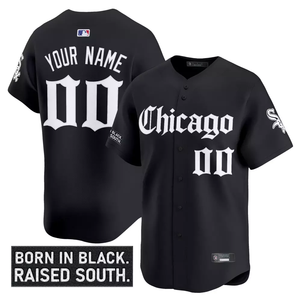Chicago White Sox Black Custom Jersey | Personalize with Name & Number | For Men, Women & Youth